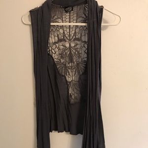 Charcoal gray cardigan
